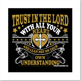 Trust In The Lord With All Your Heart Christian Posters and Art